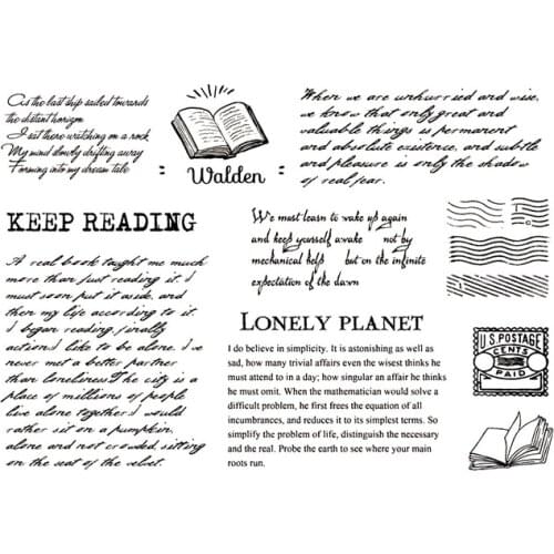 Keep reading stamp Clear Stamp for Scrapbooking Transparent Silicone Rubber DIY Photo Album Decor R504