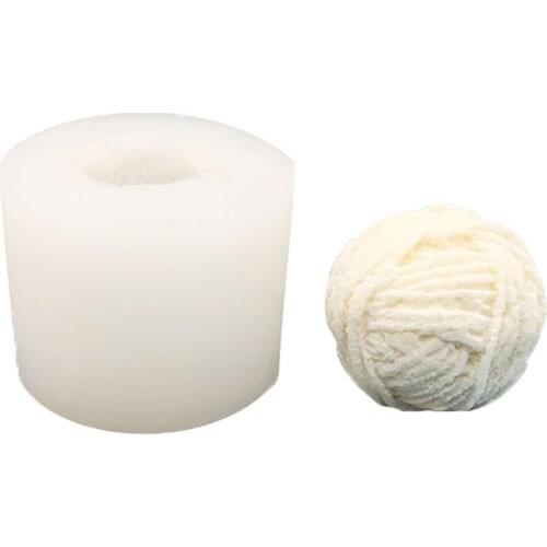 Silicone Mould Solid Color Wool Ball Shape Food Mold DIY Molding Tools for Candle Cake Chocolate Dessert