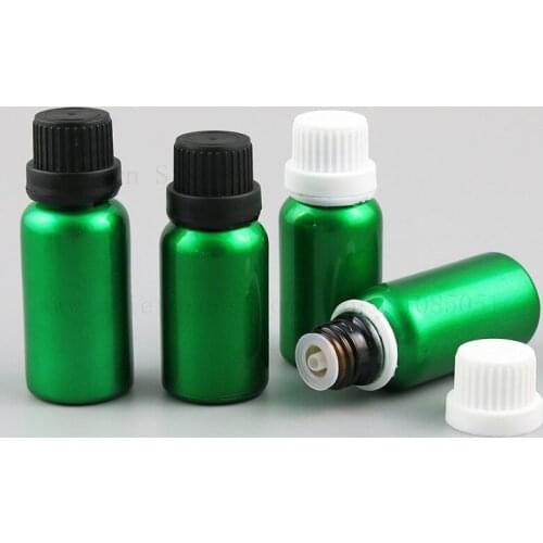 Glass Essential oil bottle green pearl Serum Liquid perfume Travel bottles Vials Containers 1/2 oz 15 20 ml 12PCS