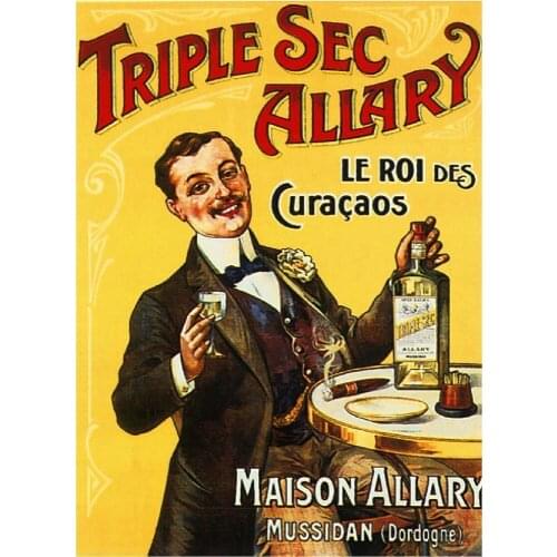 TRIPLE SEC ALLARY MAISONE METAL TIN SIGN POSTER WALL PLAQUE