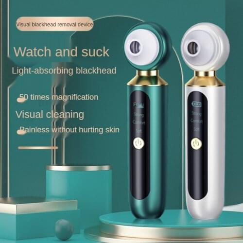 Magnifier Visual Vacuum Face Blackhead Remover Spot Cleaner LED Light Skin Care Tool Remove Black Points Aspirateur Noir