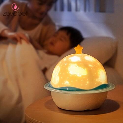 Rotating Night Light Projector Romantic Starry Star Planet Dinosaur Unicorn Pattern Projection Light Children Sleep Led USB Lamp