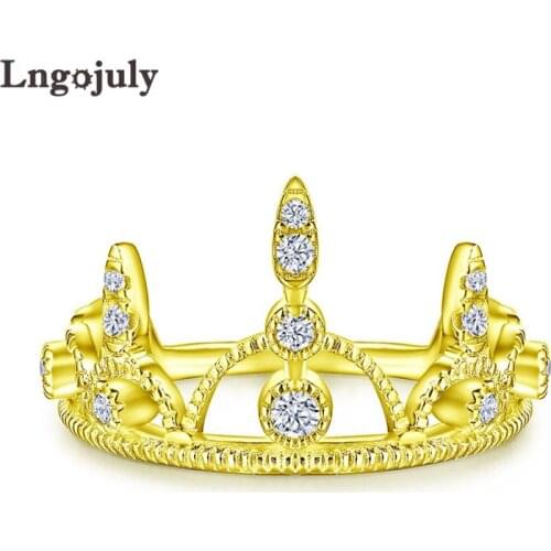 Fine Jewelry Silver 925 Rings For Woman Bride 925 Sterling Silver Ring Zircon Crown Rings Luxury Wedding Ring Anniversary Gifts