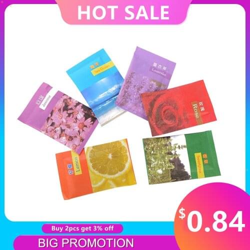 10pcs Natural Air Freshener Wardrobe Deodorizing Paper Sachets Fragrance Moth Mildew Proofing Sachet