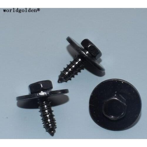 Worldgolden 100pcs metal clip Hexagon Tapping Screw for Mercedes-Benz