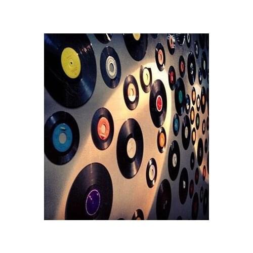 3Pcs 17.5cm/25cm/30cm Retro Style Vinyl Record Decoration Nostalgic Old Record Disc Photography Props Bar Cafe Wall Decoration
