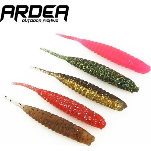 40mm/0.4g Mini Soft Lures worm Baits 12Pcs Fishing Lure Shad Silicone Bait Tail Jigging Wobblers Bass Pike Fishing Tackle