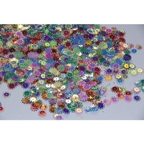 50g/bag Different Laser Holographic Colors Shining Flower Nail Glitter mix for DIY Nail Art Decoration&Glitter Crafts