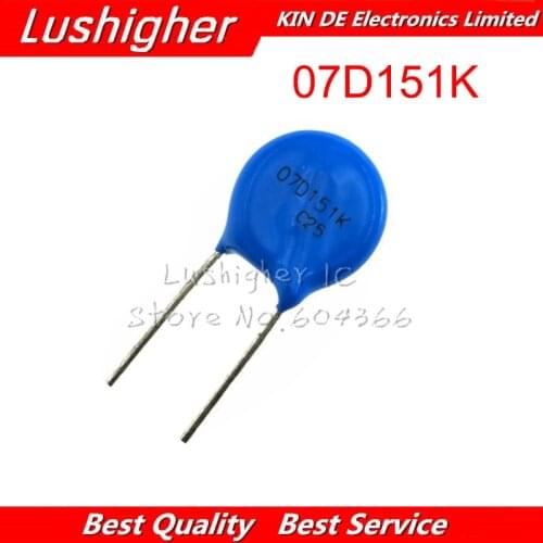 50pcs Varistor 07D151K 150V 7D151K 07D151 Piezoresistor