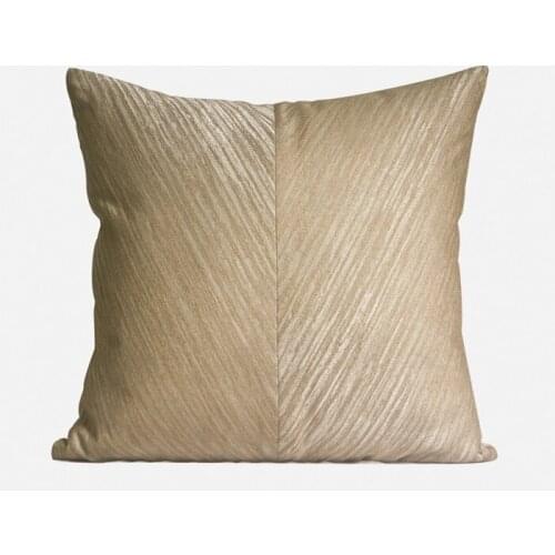 50x50cm Golden Two Color Jacquard Tree Texture Stitching Square Pillowcase Home Decor Sofa Pillow Cover Home Cushion Cover