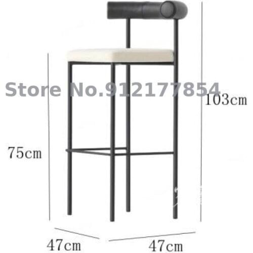 American Bar Stools High Stools Front High Chairs Simple Modern Industrial Style Backrest Dining Chairs Net Red Creative Chairs
