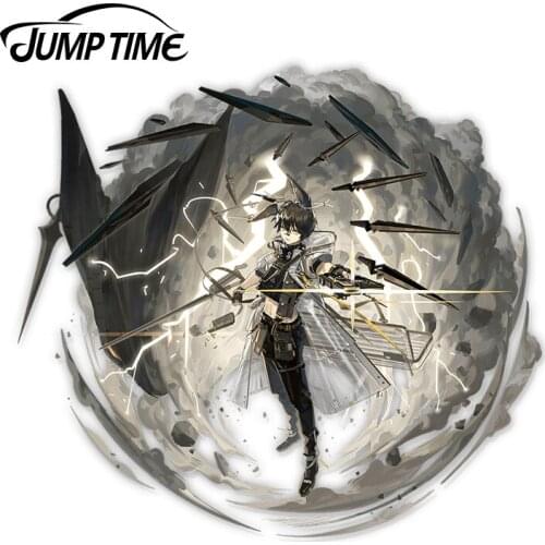 Jump Time 13 x 13cm For Arknights Ayerscarpe Elite2 Anime Waifu Funny Car Sticker Suitable For Any Flat Smooth Surface Decal