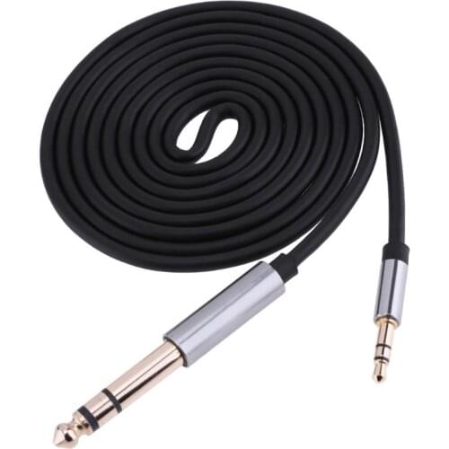 Audio Cable Double 6.35mm Male Mono Jack to Stereo 3.5mm Jack Aux Cord 3.5mm to Dual 6.5mm Adapter Jack Wirefor iPad Laptop