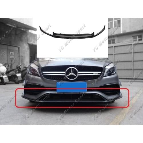 Car Accessories Carbon Fiber OEM Style Front Lip 3pcs Fit For 2015-2017 MB W176 A45 AMG Facelifted Front Bumper Splitter