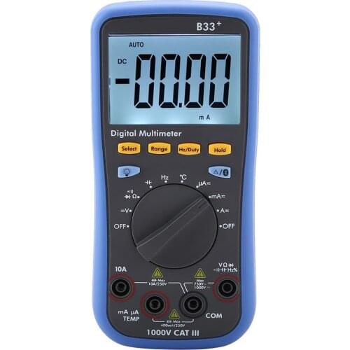 Owon B33+ Digital Multimeter LCD Display Digital Bluetooth for Measuring AC/DC Voltage Current Resistance 1000V