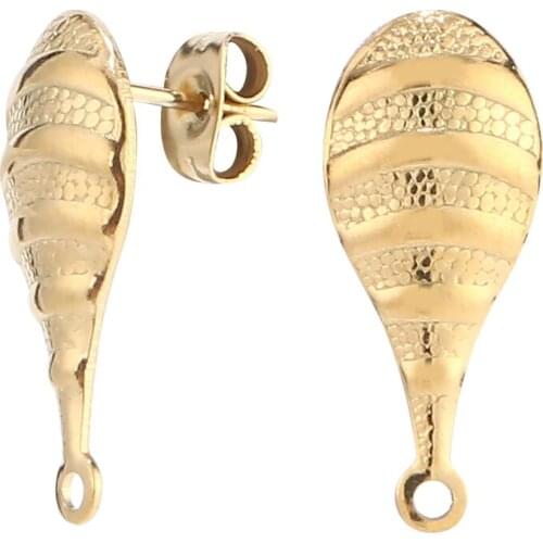 Gutterball Earring Post Pin Stud With Loop Earrings DIY Jewelry Making Findings Accessory