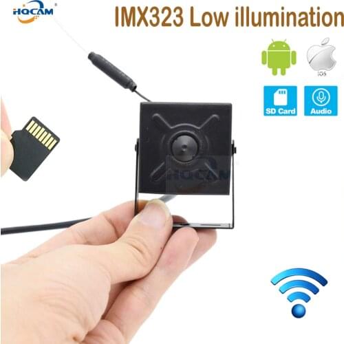 HQCAM CamHi IMX323 Low illumination1080P Audio Mini WIFI IP Camera indoor Wireless Surveillance CCTV Security Onvif TF Card Slot