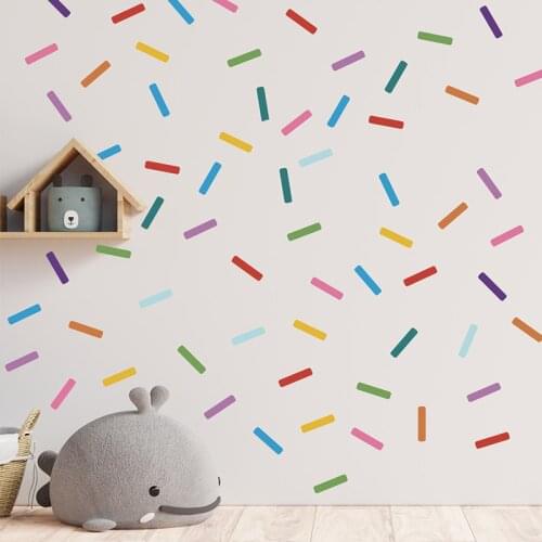 Colorful Bars Wall Stickers Geometry House Decorations Unique Home Decors Baby Kids Bedroom Background Decals Furniture Vinyls