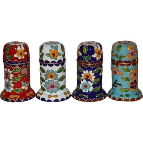 Creative Chinese Cloisonne Toothpick Box Decorative Ornaments Handmade fetal copper filigree Enamel Toothpicks Case Crafts Gift