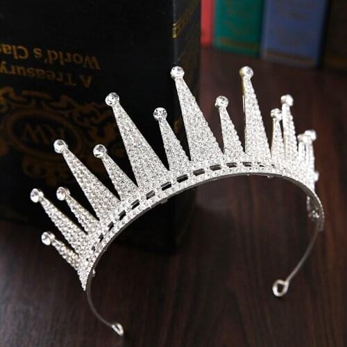 Crystal Pearl Crowns Rhinestone Tiara Brides Hairband Hair Jewelry Princess Crown Fashion Wedding Hair Accessories Party