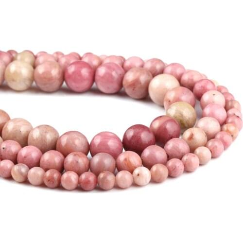 2020 Loose Beads Natural Stone Dialogited Round Shape Beads for Jewelry Making Necklace Bracelet Gift for Women Size 4 6 8 10mm