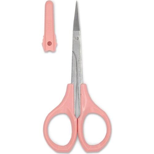 New Curved Multifunctional Eyebrow Trimmer Scissors Curved Stainless Steel Scissors Eyebrow Beauty Makeup Tool with Sharp Head