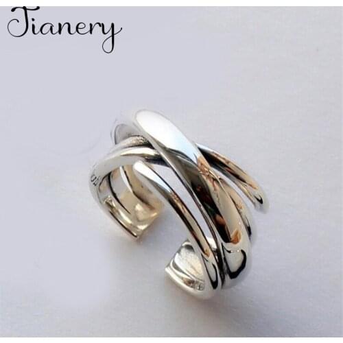 New Trendy Personality Punk Chains Rings For Women Lady Resizable Size Rings Party Jewelry Charm Gifts 2021