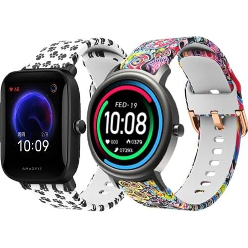 Silicone 20mm For Xiaomi MiBro Color/Air WatchBand Strap Wrist For Amazfit bip u pro/GTS 2 Mini/GTR 42mm Smartwatch Bracelet