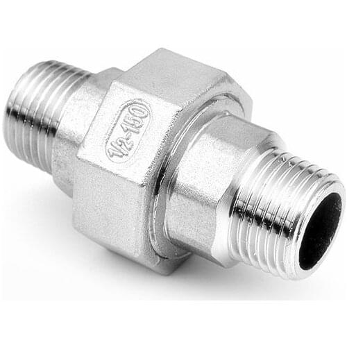 1/4'' - 2'' BSP Male Thread Screw Union 304 Stainless Steel DN8 - DN50 Water Pipe Fitting Joint Coupling Connector