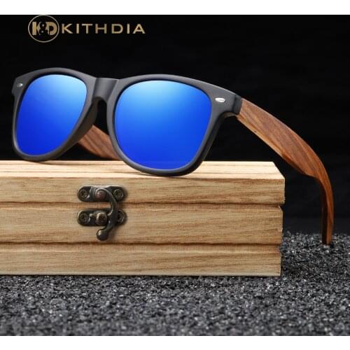 Kithdia 100% Real Zebra Wood Sunglasses Polarized Handmade Bamboo Mens Sunglass Sun glasses Men Gafas Oculos De Sol Madera