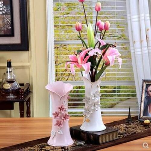 American style modern carved ceramic vase, home office restaurant bar table decoration, wedding decoration gift