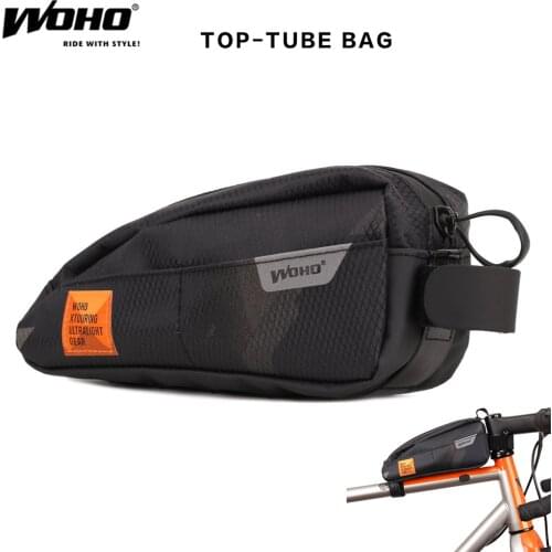 WOHO "XTOURING" BIKEPACKING ULTRALIGHT TOP-TUBE BAG IRON GRAY, Cycling Bicycle Bags for MTB ROAD