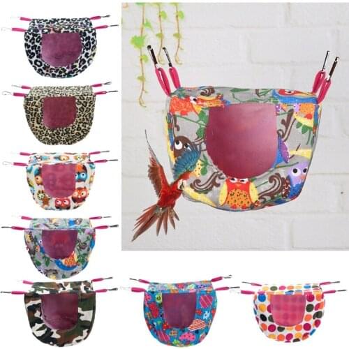 Plush Warm Birds Nest Hammock Hamster Parrot Hanging House Bed Toy Parrot Cave Tent Small Animals Cage for Budgies Cockatiel