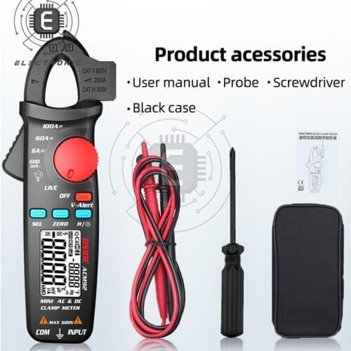 True RMS ACM92 Digital AC/DC Clamp Meter Ammeter and voltmeter Current and Voltage Electrical Tester Meter Multimeter