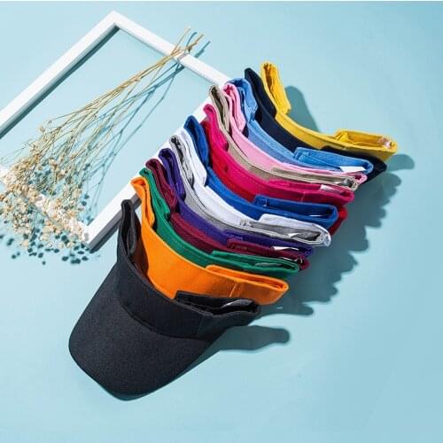 Unisex Outdoor Adjustable Visor Sun Hat Women Men Sunscreen Summer Sport Tennis Caps Fashion Lady Travel Beach Empty Top Hats