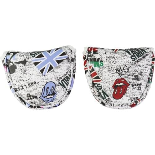 NRC Golf Headcovers Mallet Covers Putter Golf Head Cover skull Red Blue