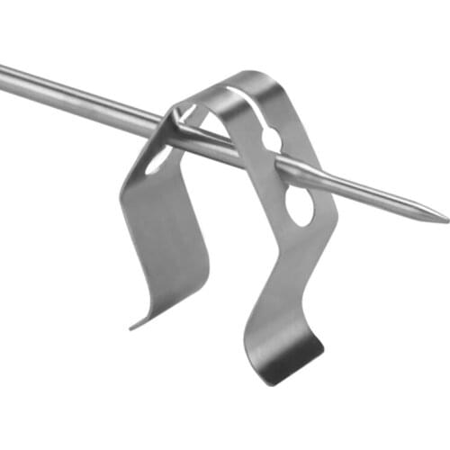 Stainless Steel Thermometer Clips for BBQ Food Cooking Thermometer Holder 3holes