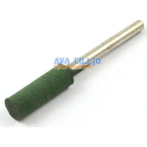 30 Pieces 5x16mm Green Barrel Mounted Rubber Polishing Point Grinding Bit 3mm Shank