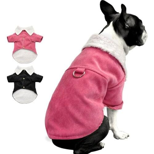 Winter New Striped Pet Cat Dog Cotton Clothes Thicken and Keep Warm Two-legged Dog Coat Dog Costumes Winter