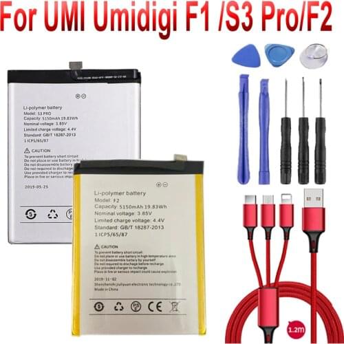 5150mAh Battery For UMI Umidigi F1 F1 Play S3 Pro Batterie Bateria for UMI Umidigi F2 Battery
