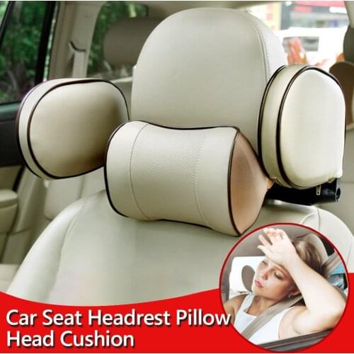 Car Seat Headrest Neck Pillow Foam Memory Support Travel Auto Seat Head Cushion Outdoor Personal Car Parts Decoration