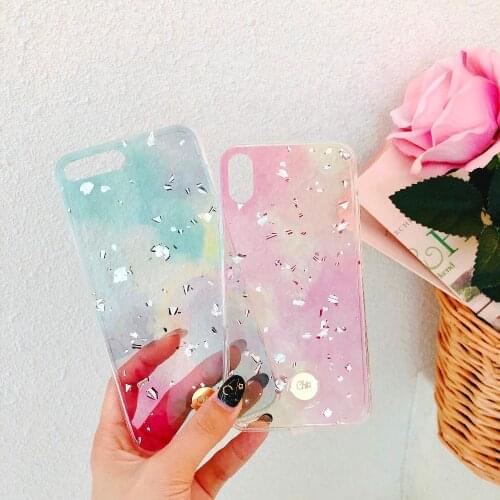HONGRUNA Hot Girl Pink rainbow Gel Pattern Shiny Phone Cases For iphone X 8 8Plus 7 7 plus 6S 6 Cover With