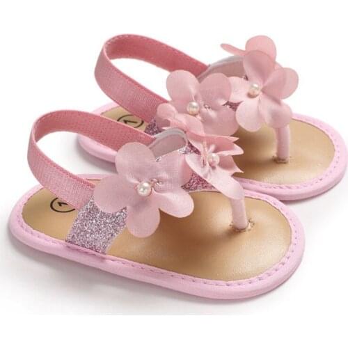 Newborn Infant Shoes 0-18M 2019 Baby Girls Shoes Floral Princess Sandals Flat Roman Non-Slip Soft Sole Sneakers