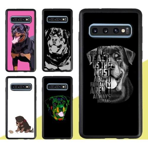 Cute Rottweiler Dog Case For Samsung Galaxy A51 A71 A31 A21S A20e A50 A70 M31 M21 S9 S10 S20 Plus Note 20 Ultra