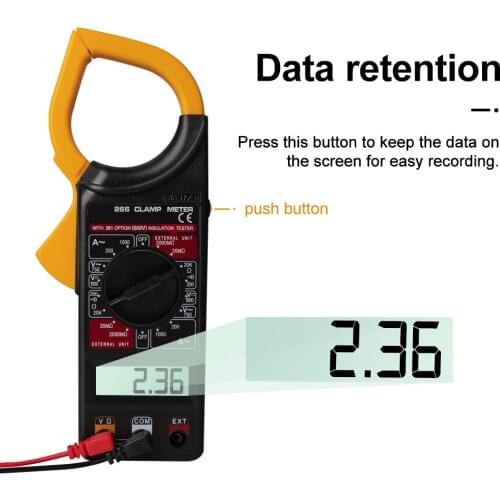 Digital Current Clamp Meter Buzzer Data Hold Non-contact Multimeter Voltmeter Ohmmeter Ammeter Ohmmeter Volt AC DC