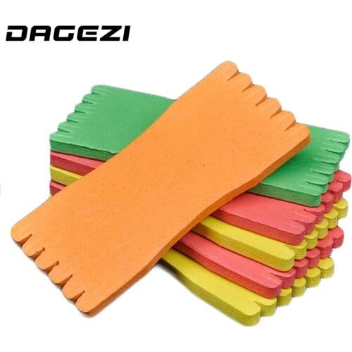 DAGEZI 50Pcs/lot EVA Foam Wire Board Fishing Winding Line Board Pesca Fishing Tackle box fishing Accessories