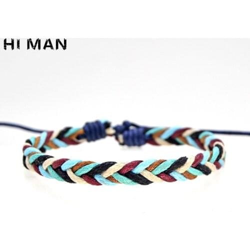HI MAN 29 Style New Design Japanese Cotton Rope Handmade Bracelet Neutral Fashion Classic Color Survival Bracelet & Wristband