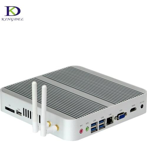Gaming computer 6th Gen Intel CPU Core i3 6100U Nettop fanless mini pc with HDMI VGA SD desktop tv box 16G RAM 128G SSD Home pc