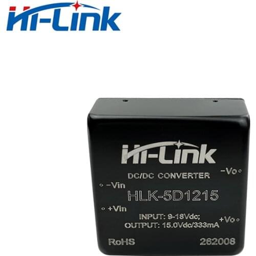 10pcs/lot Logo customized 5W 15V 333mA DC DC isolated converter power supply module HLK-5D1215 9-18V input
