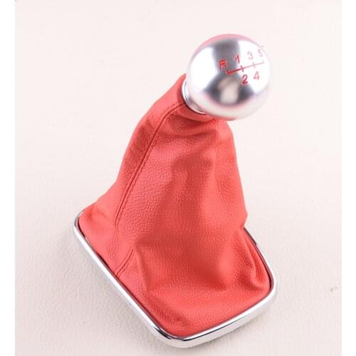 Red 5 Speed Car Auto Gear Shift Knob Gaitor Fit For VW Mk4 Jetta Bora Golf GTI R32 1999 2000 2001 2002 2003 2004